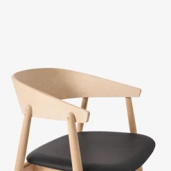 Andersen Furniture AC2 Stol Hvidpigmenteret Mat Lakeret Bøg Sort Læder