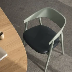 Andersen Furniture AC2 Stol Grøn Bøg Sort Læder