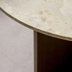 Audo Copenhagen Androgyne Dining Table Smoked Oak / Kunis Breccia Sand