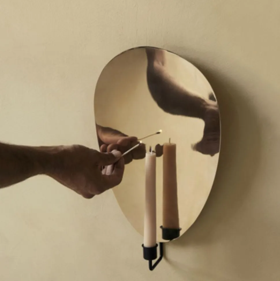 Audo Copenhagen Flambeau Lysestage Væg Messing H40