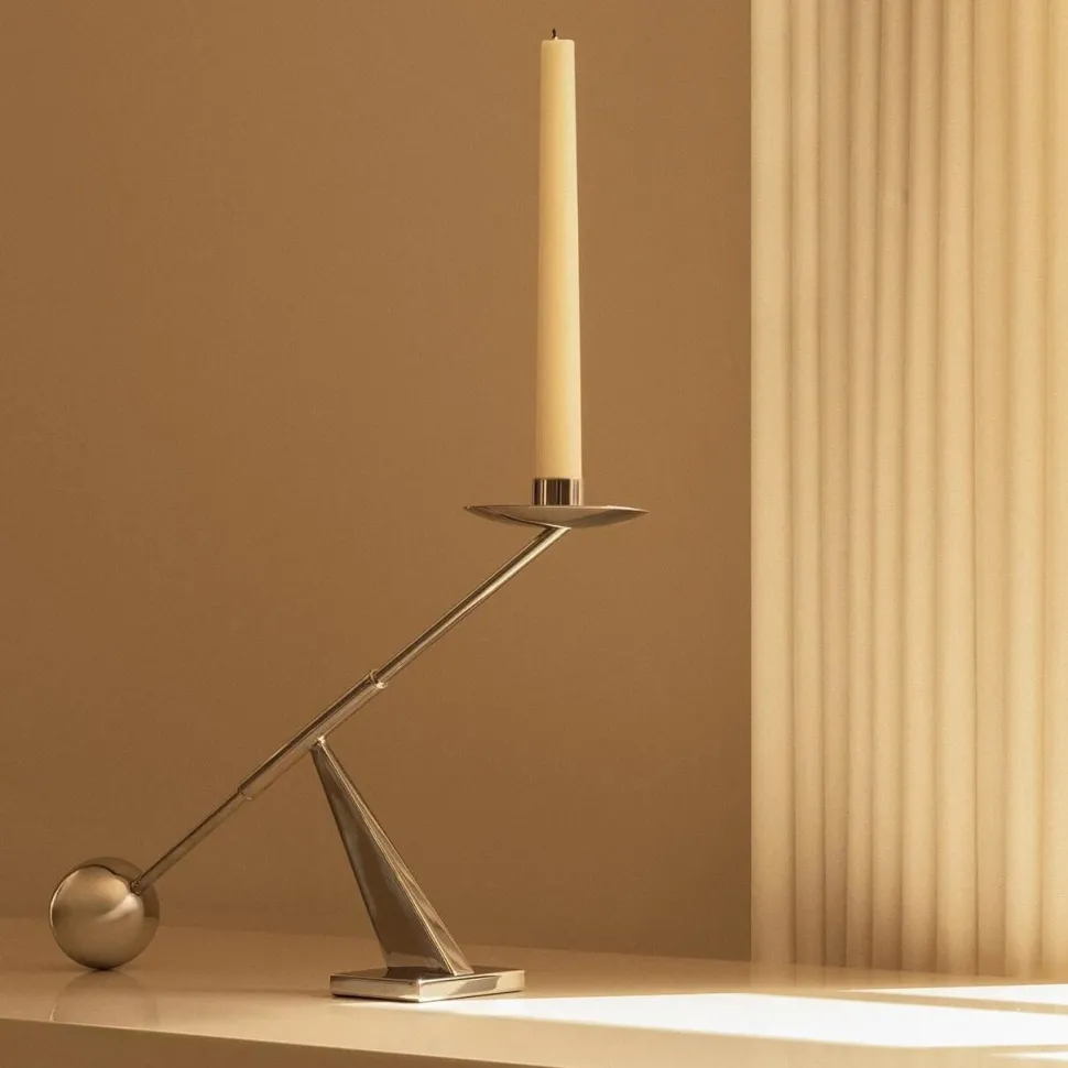 Audo Copenhagen Interconnect Candle Holder Stainless Steel Small