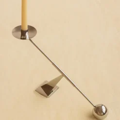 Audo Copenhagen Interconnect Candle Holder Stainless Steel Small