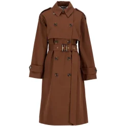 Barbour Aoife Showerproof Trench Coat Vicuna/Hessian Tartan