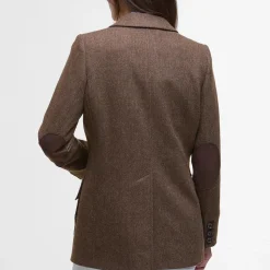 Barbour Elm Tailored Wool Blazer Military Brown