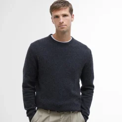 Barbour Essential Crew-Neck Jumper Charcoal