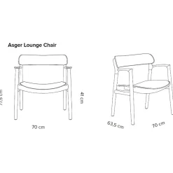 Bent Hansen Asger Loungestol Eg/Røget Cognac Zenso 2 Læder