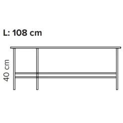Bent Hansen Metro Sofabord L108 Beige Marmor