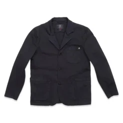 Blue De Génes Gabbiano Dobby Blazer Dark Navy