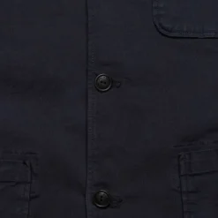 Blue De Génes Gabbiano Dobby Blazer Dark Navy