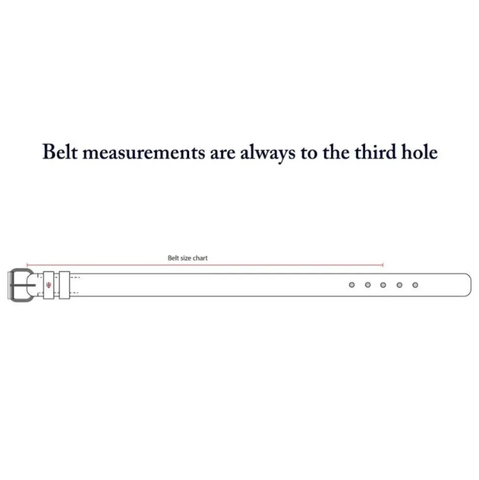 Blue De Génes Tino Belt Brown Stripe