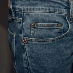 Blue De Gênes Vinci Pala Used Jeans Blue Denim