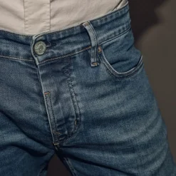 Blue De Gênes Vinci Pala Used Jeans Blue Denim