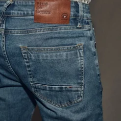 Blue De Gênes Vinci Pala Used Jeans Blue Denim