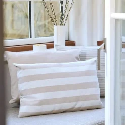 Compliments Outdoor Stripe Cushion Beige 40x60 cm