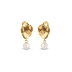 Enamel Copenhagen Earrings Caia Small Gold-Plated