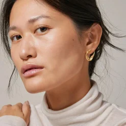 Enamel Copenhagen Earrings Dalia Gold-Plated