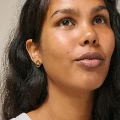 Enamel Copenhagen Studs Daphne Gold-Plated