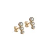 Enamel Copenhagen Studs Trinity CZ Gold-Plated