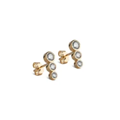 Enamel Copenhagen Studs Trinity CZ Gold-Plated