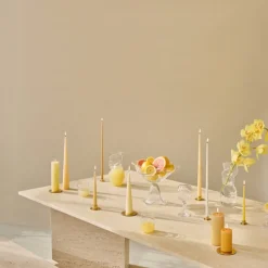 Ester & Erik Lyseplatte Blank Guld Mellem