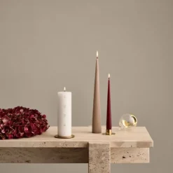 Ester & Erik Lyseplatte Børstet Guld Lille