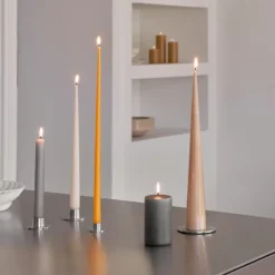 Ester & Erik Lyseplatte Børstet Sølv Mellem