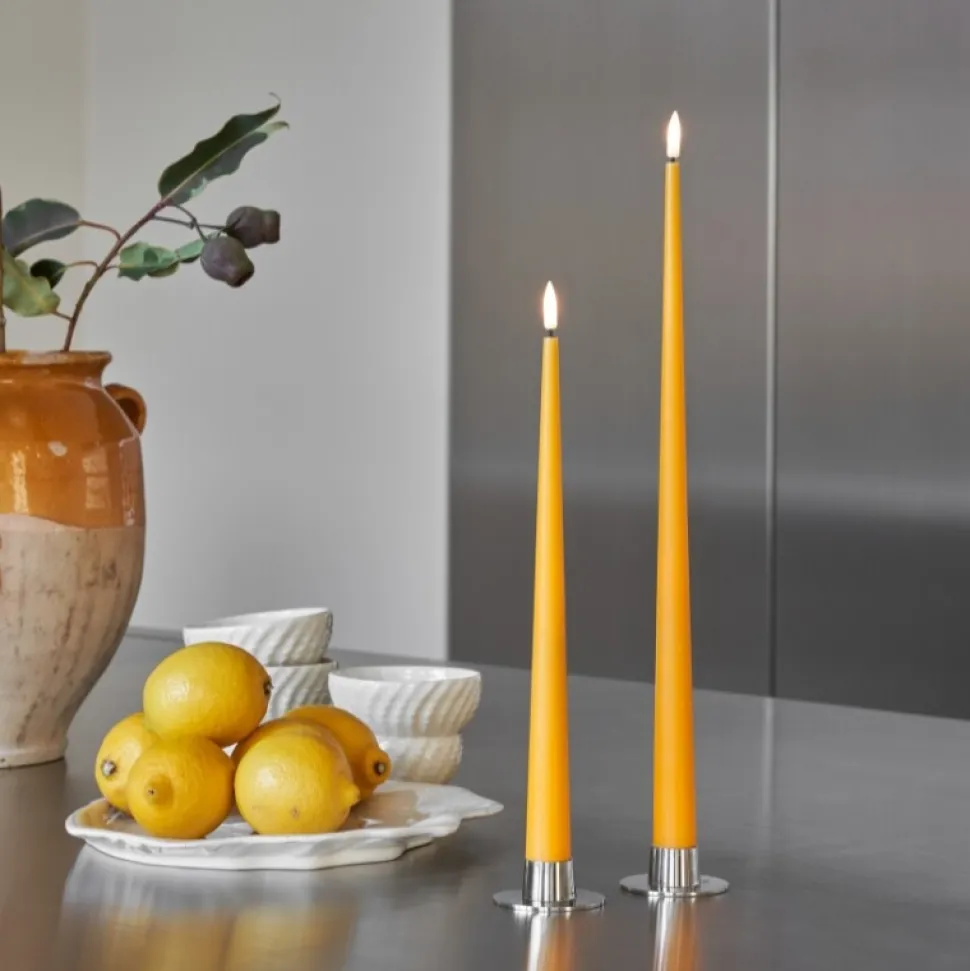 Ester & Erik Lysestage Blank Sølv Mellem