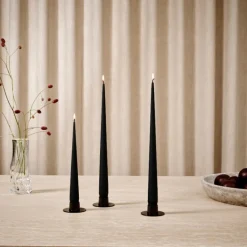 Ester & Erik Lysestage Børstet Sort Mellem