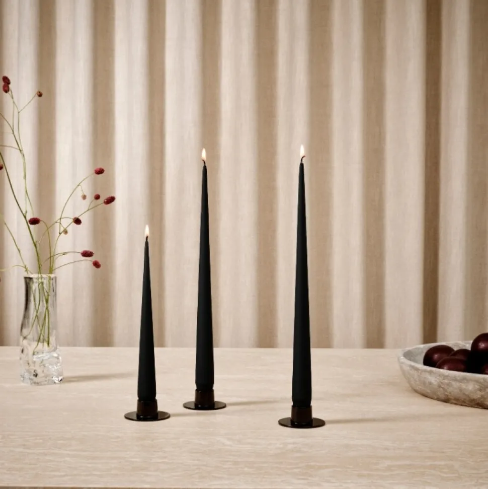 Ester & Erik Lysestage Børstet Sort Mellem