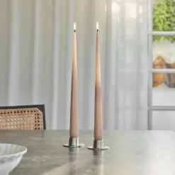 Ester & Erik Lysestage Børstet Sølv Lille