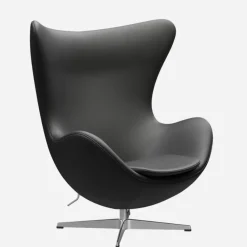 Fritz Hansen 3316 Ægget Sort Essential Læder