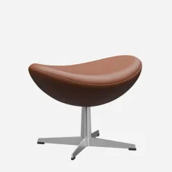 Fritz Hansen 3316 Ægget Valnød Essential Læder Inkl. Fodskammel