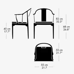 Fritz Hansen 4283 Kinastolen Kirsebær