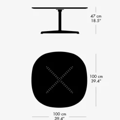 Fritz Hansen A203 Super-Cirkulær Sofabord