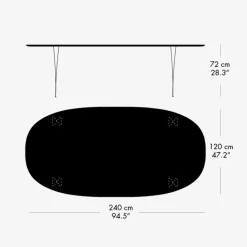 Fritz Hansen Super-Ellipse Bord B614