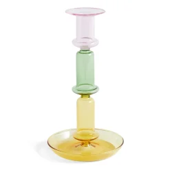 HAY Flare Rainbow Candleholder Pink/Green/Yellow