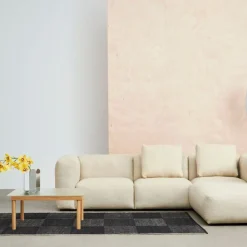 Hay Kofi Sofabord 80 x 80 Oak & Clear Glass