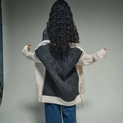 HEYANNO Grand Quilt Cardigan Ecru