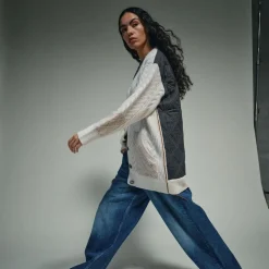 HEYANNO Grand Quilt Cardigan Ecru