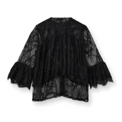 HEYANNO Neat Lace Blouse Black