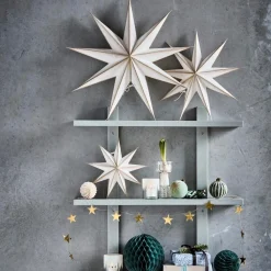 House Doctor 9 Point Star Off-White/Champagne Medium