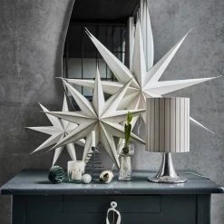 House Doctor 9 Point Star Off-White/Champagne Medium