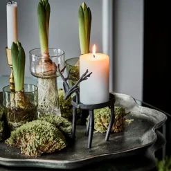 House Doctor Deer Tealight Holder Black