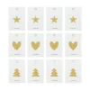 House Doctor Glitr Gift Tags White/Golden