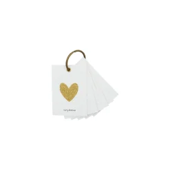 House Doctor Glitr Gift Tags White/Golden