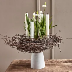 House Doctor Marb Candle Holder Grey