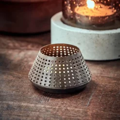 House Doctor Minis Tealight Holder Antique Brown