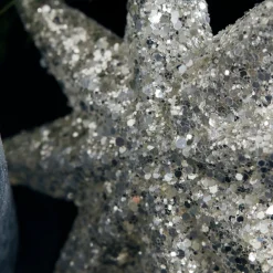 House Doctor Ornament Chunky Silver With Glitter