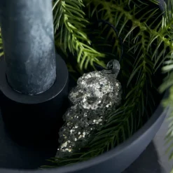 House Doctor Ornament Cone Silver Small