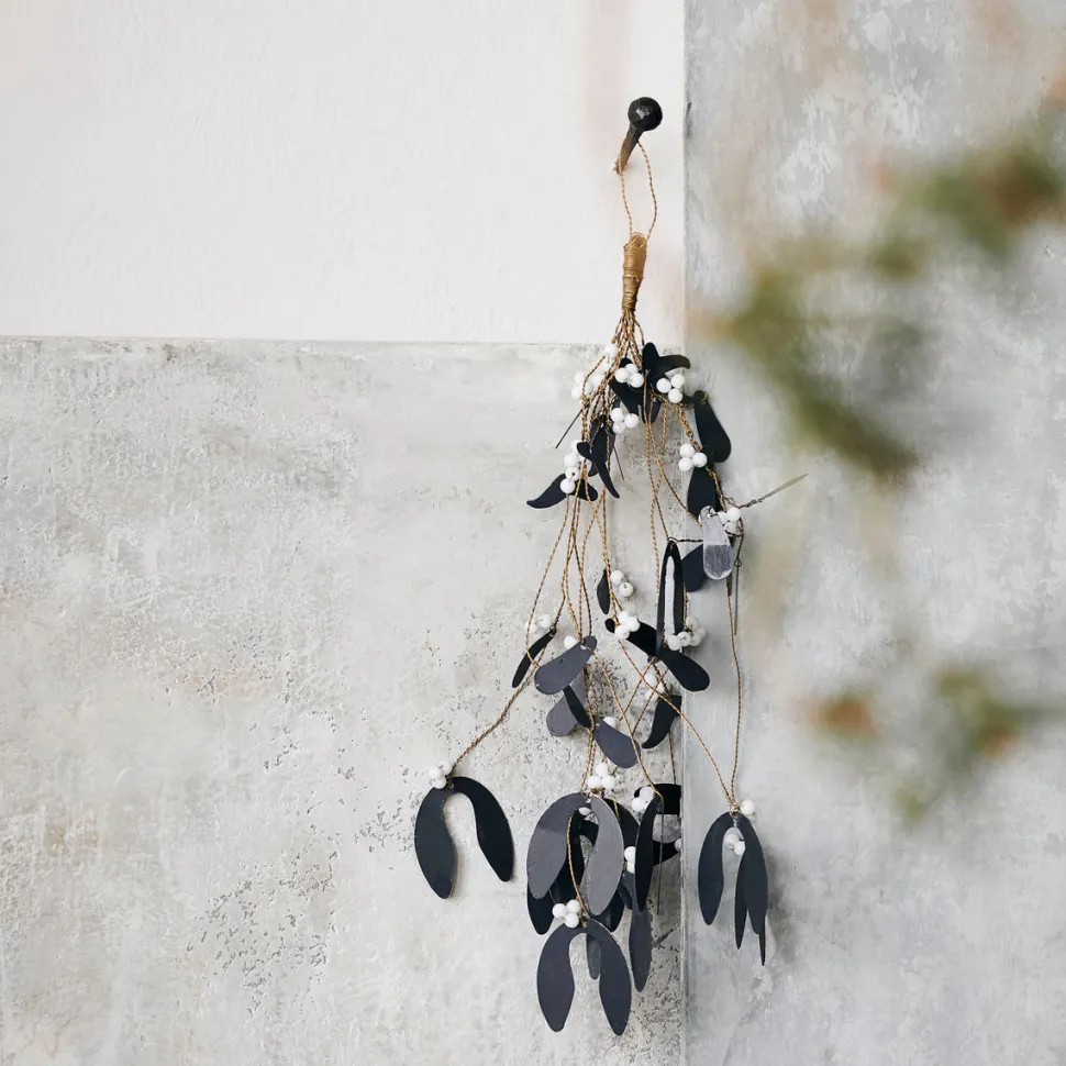House Doctor Ornament Mistletoe Black Large